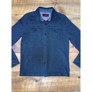 Mens Ted Baker Dark Gray Double Front Pocket Long‎ Sleeve Button Down Shirt 4